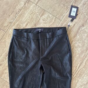 NYDJ Black Faux Leather Pants